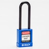 Safety Padlocks - Nylon Encased, Blue, KD - Keyed Differently, Nylon encased Steel, 75.00 mm, 6 Piece / Pack